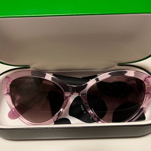 NWT Women's Kate Spade Pink Leopard/Tortoiseshell Sunglasses - Picture 1 of 8